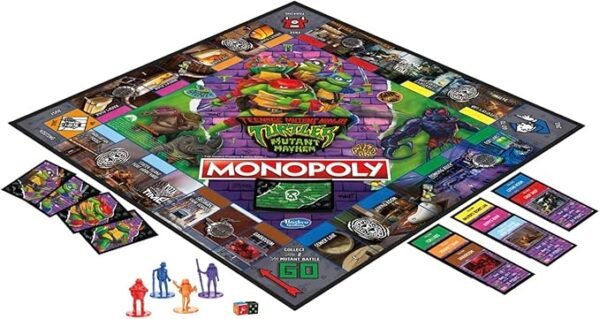 Monopoly Teenage Mutant Ninja Turtles: Mutant Mayhem Edition Board Game F8063 - Image 3