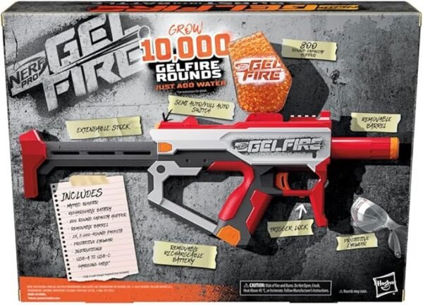 Nerf Pro Gelfire Mythic Full Auto Blaster & 10,000 Gelfire Rounds F7267 - Image 6