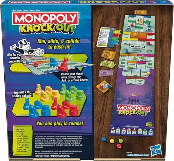 Monopoly Knockout Family Party Game F8995 - Image 2