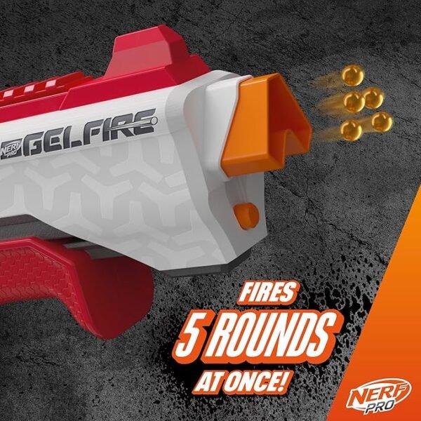 NERF Pro Gelfire Raid Blaster, Fire 5 Rounds at Once F7634 - Image 2