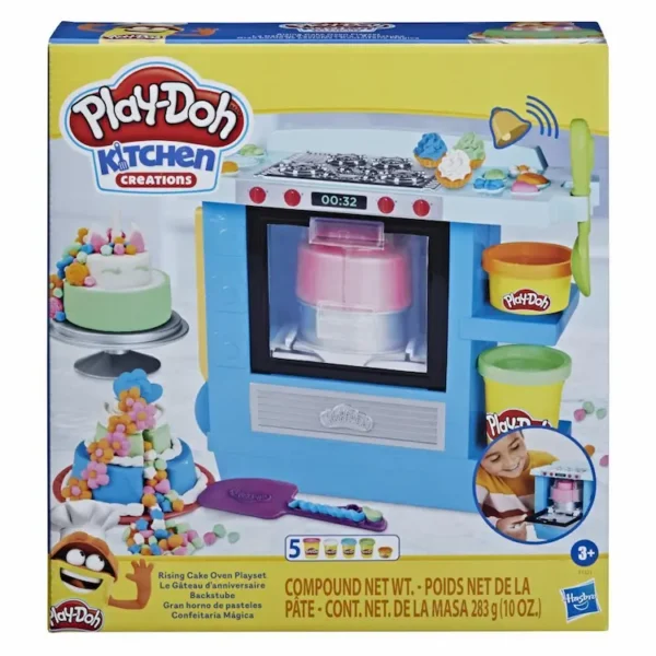 Play-Doh Kitchen Creations Rising Cake Oven Playset with 5 Cans, Non-Toxic F1321