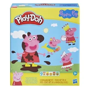 Play-Doh Peppa Pig Stylin Set with 9 Non-Toxic Modeling Compound Cans, 11 Accessories, Peppa Pig Toy F1497