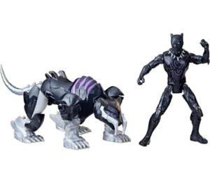 Marvel Mech Strike Mechasaurs, 4-Inch Black Panther with Sabre Claw Action Figure F6676