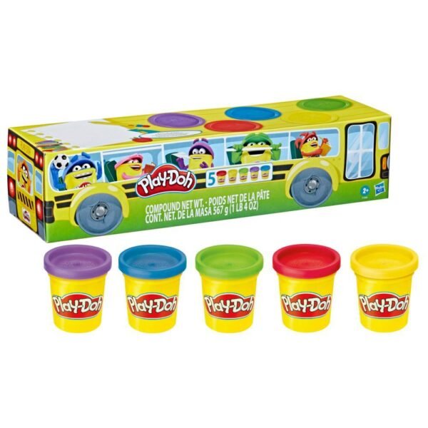 Play-Doh Back to School 5-Pack of Modeling Compound, 4-Ounce Cans, Non-Toxic F7368