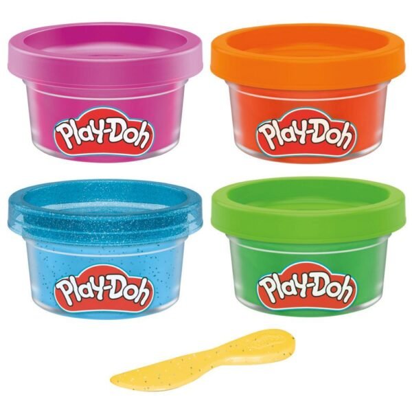 Play-Doh Zoo Mini Color 4-Pack of Modeling Compound with Glitter and Metallic Colors, 1-Ounce Cans, Non-Toxic F7558