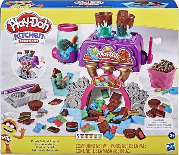 Play-Doh Kitchen Creations Candy Delight Playset with 5 Non-Toxic Play-Doh Cans E9844 - Image 2