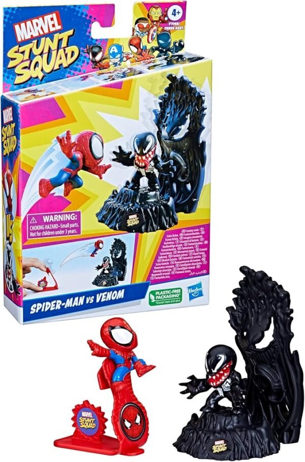 Marvel Stunt Squad Spider-Man vs. Venom Playset with Action Figures F7068 - Image 2