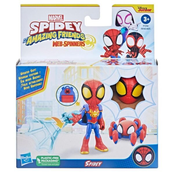 Marvel Spidey and His Amazing Friends Web-Spinners, Spidey Figure, Web-Spinning Accessory F7256 - Image 2