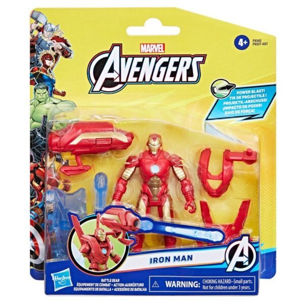 Marvel Avengers Epic Hero Series Battle Gear 4" Iron Man Action Figure F9342 - Image 2