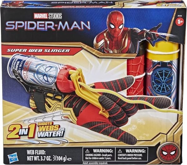 Marvel Spider-Man Super Web Slinger, 2-in-1 Shoots Webs or Water Shooter F1111 - Image 2