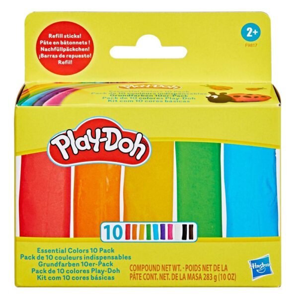 Play-Doh Essential Colors 10 Pack of Refill Sticks, Kids Arts and Crafts Toys, 2+ F9817 - Image 2