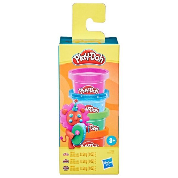 Play-Doh Zoo Mini Color 4-Pack of Modeling Compound with Glitter and Metallic Colors, 1-Ounce Cans, Non-Toxic F7558 - Image 2