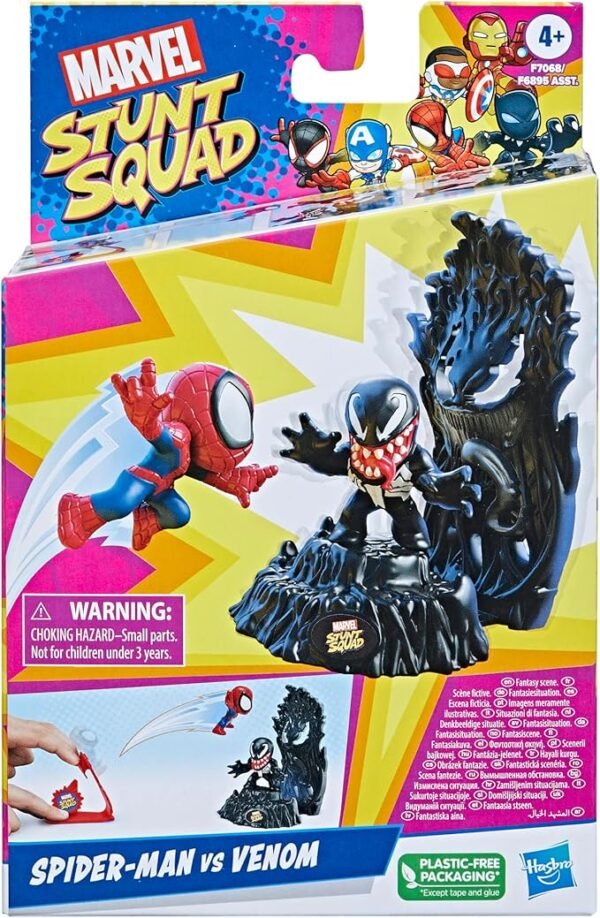 Marvel Stunt Squad Spider-Man vs. Venom Playset with Action Figures F7068 - Image 3