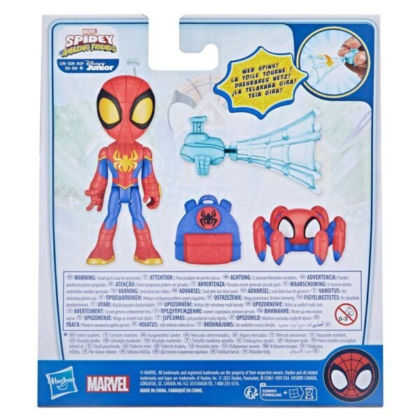 Marvel Spidey and His Amazing Friends Web-Spinners, Spidey Figure, Web-Spinning Accessory F7256 - Image 3