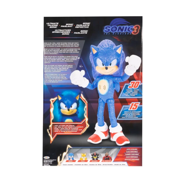 Sonic The Hedgehog 3 Ultimate Talking 12-Inch Figure with Lights & Sounds (424754) - Image 3