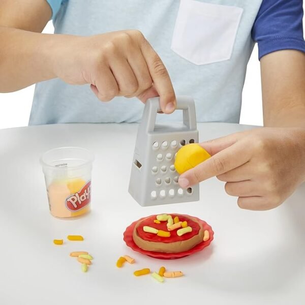 Play-Doh Kitchen Creations Pizza Oven Playset, 6 Cans of Modeling Compound, 8 Accessories, Non-Toxic F4373 - Image 3
