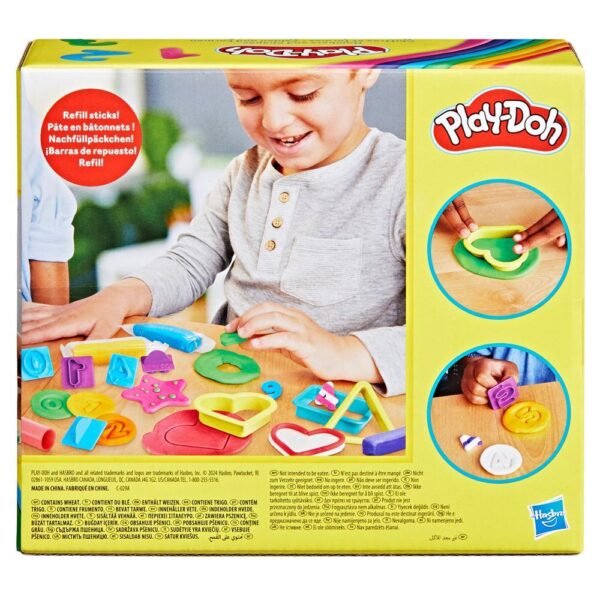 Play-Doh Numbers and Shapes Playset with 17 Tools, Kids Arts and Crafts Toys - Image 3