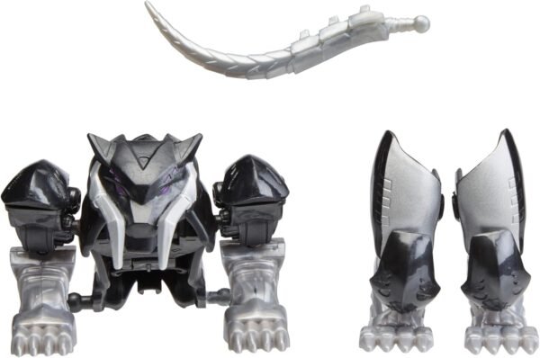 Marvel Mech Strike Mechasaurs, 4-Inch Black Panther with Sabre Claw Action Figure F6676 - Image 4