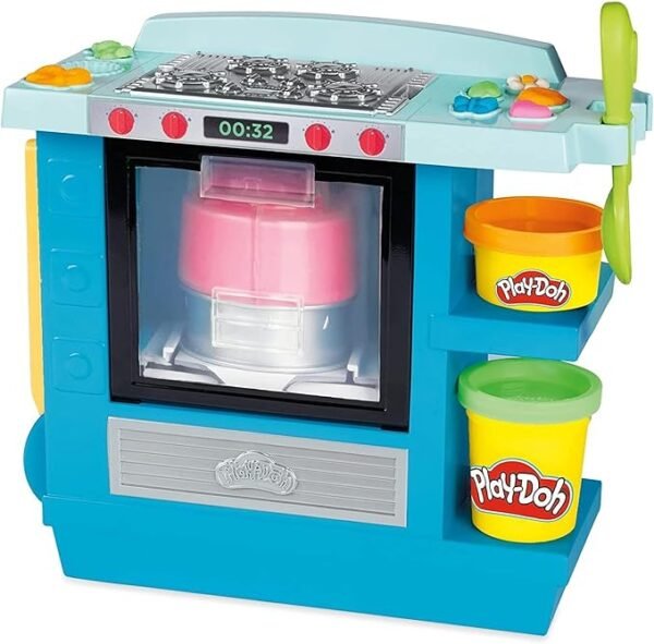 Play-Doh Kitchen Creations Rising Cake Oven Playset with 5 Cans, Non-Toxic F1321 - Image 4