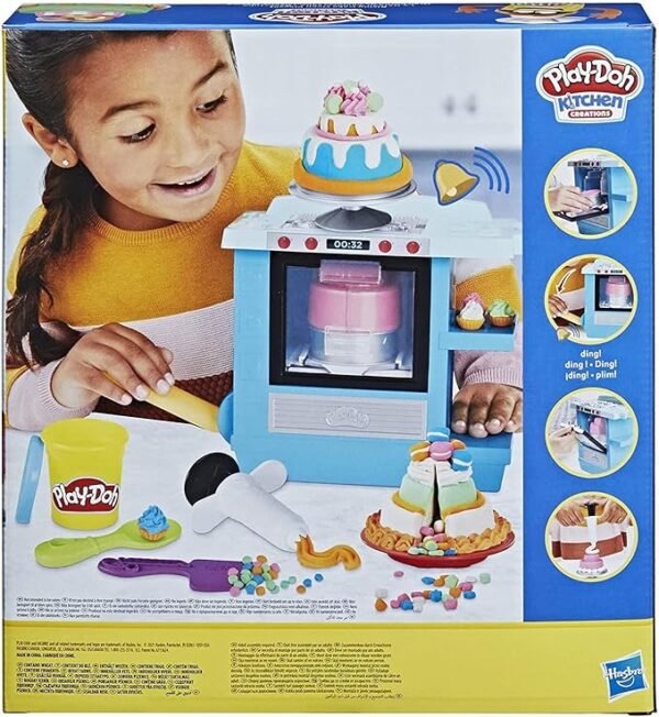Play-Doh Kitchen Creations Rising Cake Oven Playset with 5 Cans, Non-Toxic F1321 - Image 5