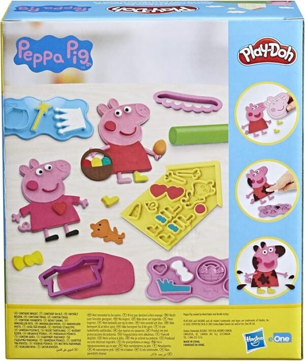 Play-Doh Peppa Pig Stylin Set with 9 Non-Toxic Modeling Compound Cans, 11 Accessories, Peppa Pig Toy F1497 - Image 5