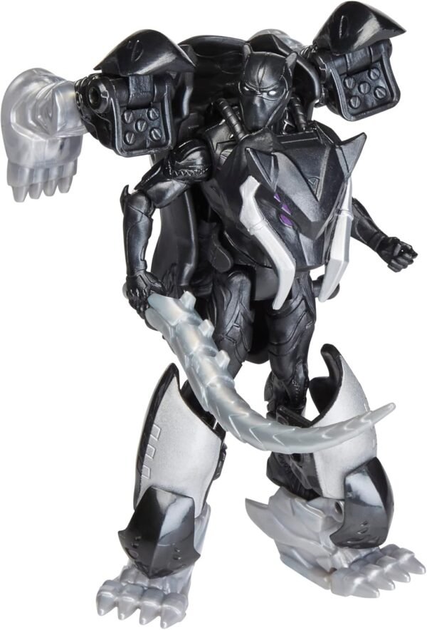 Marvel Mech Strike Mechasaurs, 4-Inch Black Panther with Sabre Claw Action Figure F6676 - Image 6