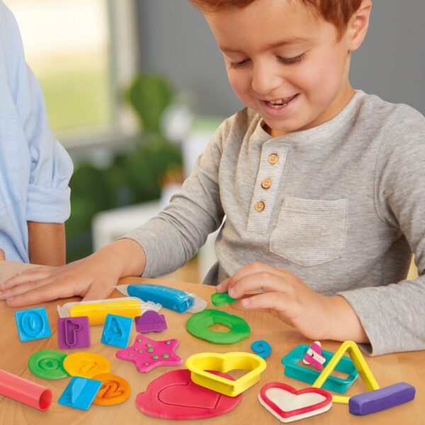 Play-Doh Numbers and Shapes Playset with 17 Tools, Kids Arts and Crafts Toys - Image 6