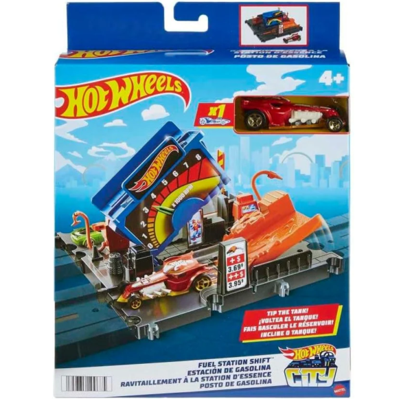 Hot Wheels City Fuel Station Shift Track Set HKX45