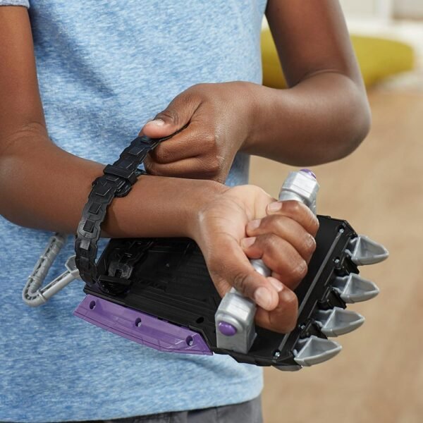 Marvel Mech Strike Mechasaurs Black Panther Sabre Claw Blaster, NERF Blaster with 3 Darts F6678 - Image 7