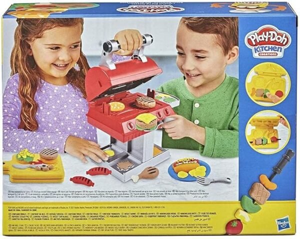 Play-Doh Kitchen Creations Grill 'n Stamp Playset with 6 Non-Toxic Colors F0652 - Image 7