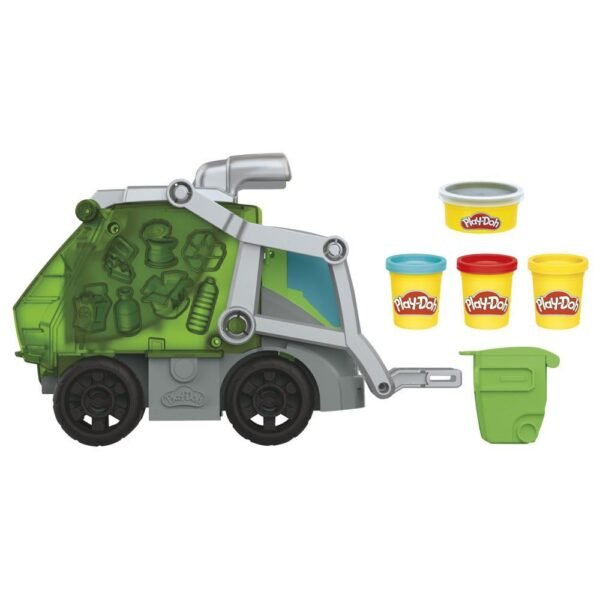 Play-Doh Wheels Dumpin' Fun 2-in-1 Garbage Truck with Garbage Compound and 3 Cans F5173