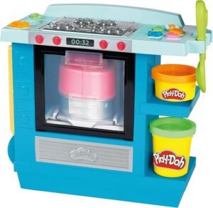 Play-Doh Kitchen Creations Rising Cake Oven Playset with 5 Cans, Non-Toxic F1321