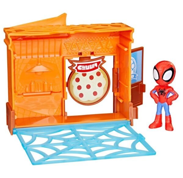 Marvel Spidey and His Amazing Friends City Blocks Spidey Pizza Parlor Kids Playset F8360