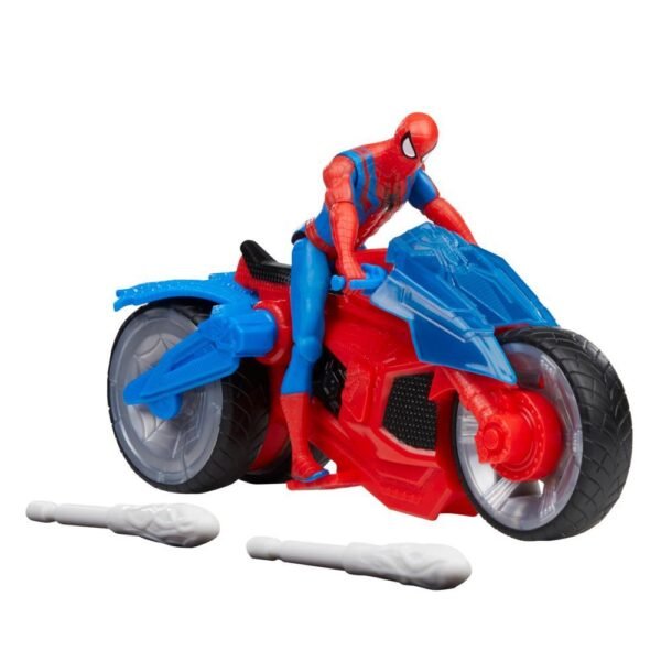 Marvel Spider-Man Web Blast Cycle Kids Playset with Poseable Spider-Man Action Figure F6899