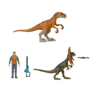 Jurassic World: Chaos Theory Ben Action Figure & 2 Dinosaurs Toy Pack HTV77