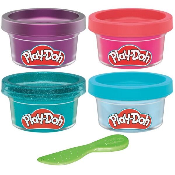 Play-Doh Dino Mini Color 4-Pack of Modeling Compound with Glitter and Metallic Colors, 1-Ounce Cans, Non-Toxic F7570