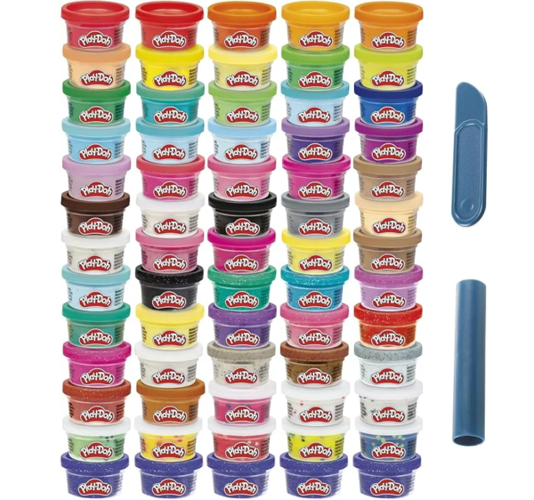 Play-Doh Ultimate Color Collection 65-Pack of Modeling Compound, Non-Toxic, 1-Ounce Fun Size Cans, Includes Sapphire, Sparkle, Confetti, Metallic Colors, and Color Burst F1528