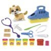 Play-Doh Care 'n Carry Vet Playset with Toy Dog, Carrier, 10 Tools, 5 Colors F3639