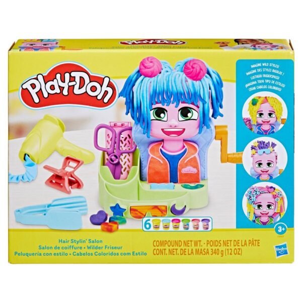 Play-Doh Hair Stylin' Salon Playset, Pretend Play Toy Set F8807 - Image 2