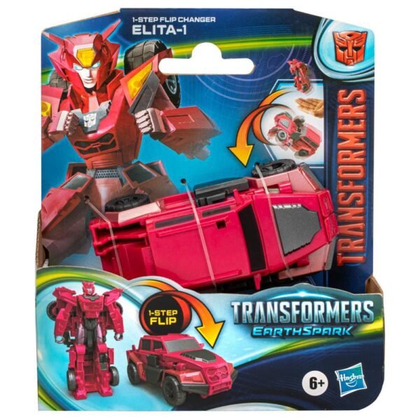 Transformers Toys EarthSpark 1-Step Flip Changer Elita-1 4" Action Figure F8662 - Image 3