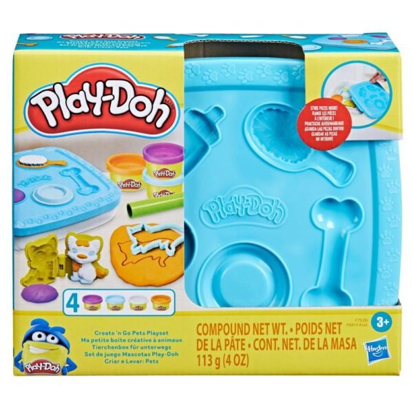 Play-Doh Create ‘n Go Pets Playset, Play-Doh Set with Storage Container, Arts and Crafts Toys for Kids F7528 - Image 2