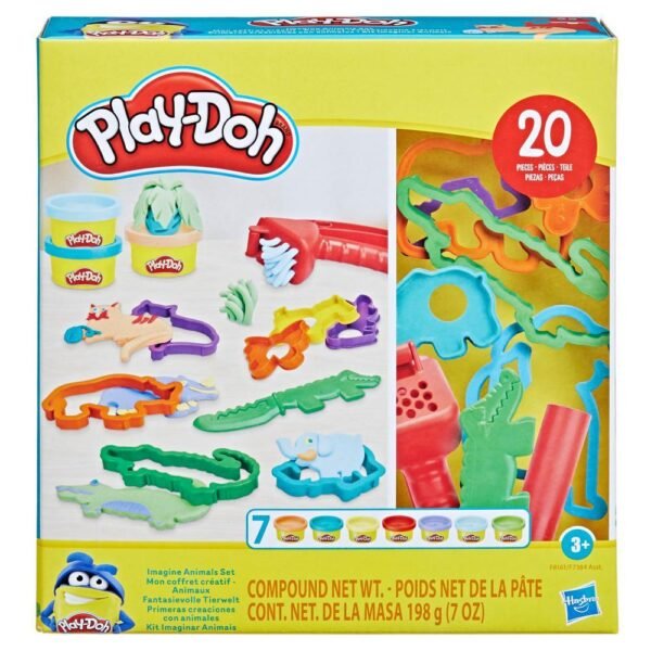 Play-Doh Imagine Animals Set with 20 Animal-Themed Tools, Kids Toys F8161 - Image 2