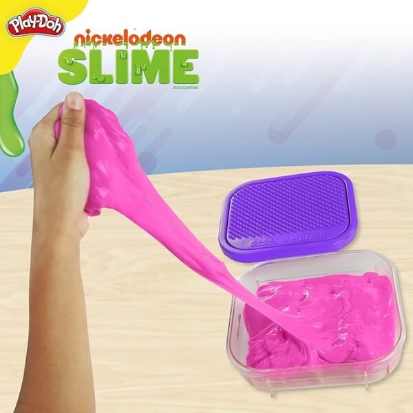 Play-Doh Nickelodeon Slime Brand Compound Stretchy Pink Tub, 30 Ounces of Bulk Slime Sensory Toys F8147 - Image 2