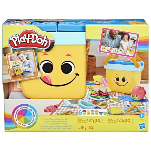 Play-Doh Picnic Shapes Starter Set, 12 Tools and 6 Cans, Preschool Toys F6916 - Image 2