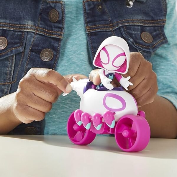 Spiderman and His Amazing Friends, Ghost-Spider Action Figure & Toy Motorcycle F461 - Image 3