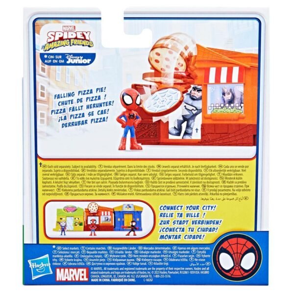 Marvel Spidey and His Amazing Friends City Blocks Spidey Pizza Parlor Kids Playset F8360 - Image 3
