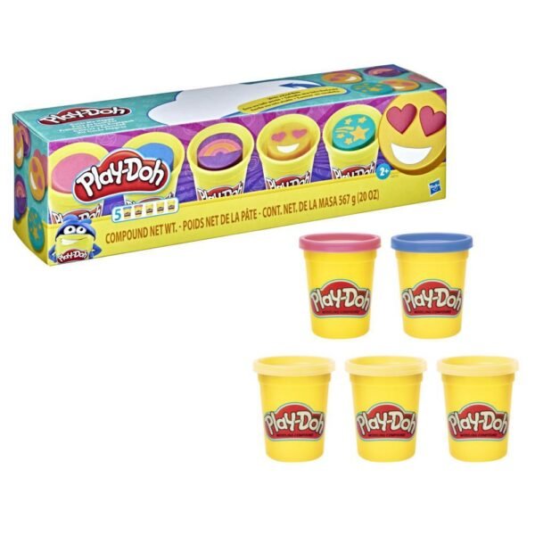Play-Doh Color Me Happy 5-Pack with 3 Emoji-Inspired Cans F4715 - Image 3