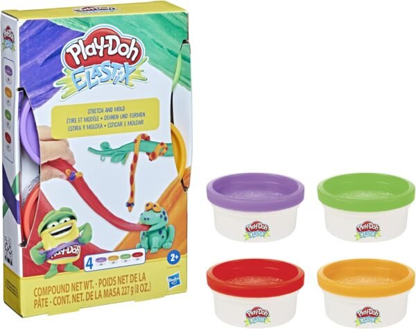 Play-Doh Elastix Compound 4-Pack of Bold Colors E9863 - Image 3