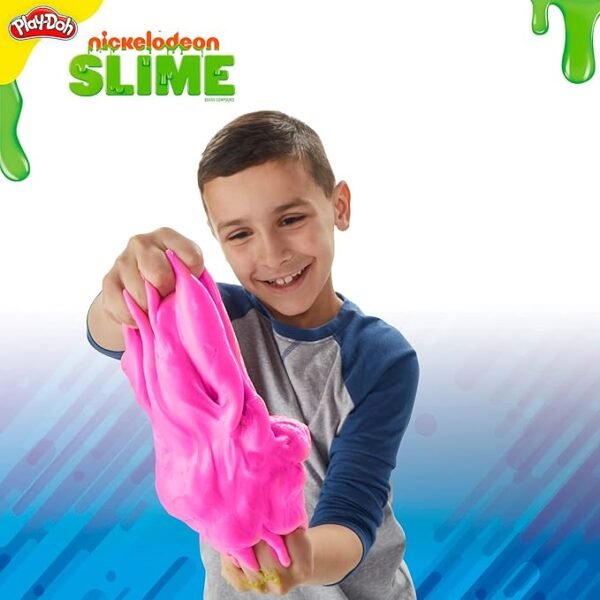 Play-Doh Nickelodeon Slime Brand Compound Stretchy Pink Tub, 30 Ounces of Bulk Slime Sensory Toys F8147 - Image 3