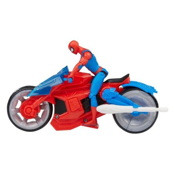 Marvel Spider-Man Web Blast Cycle Kids Playset with Poseable Spider-Man Action Figure F6899 - Image 3